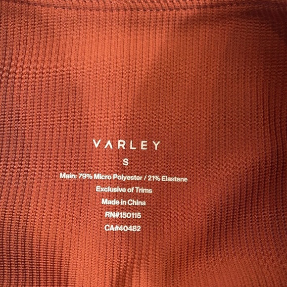Varley Leggings Size Small Rust Color Ribbed Fabric NWOT - Picture 5 of 11